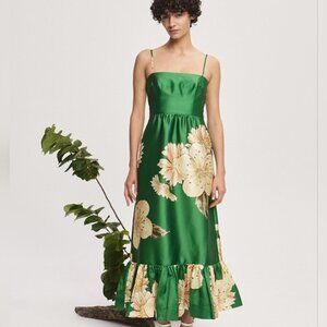 ALEMAIS floral-print midi dress